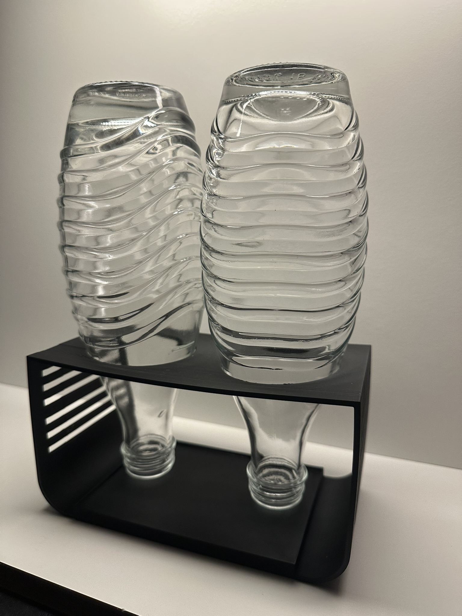 Halterung für zwei Glasflaschen (SodaStream Kompatibilität)